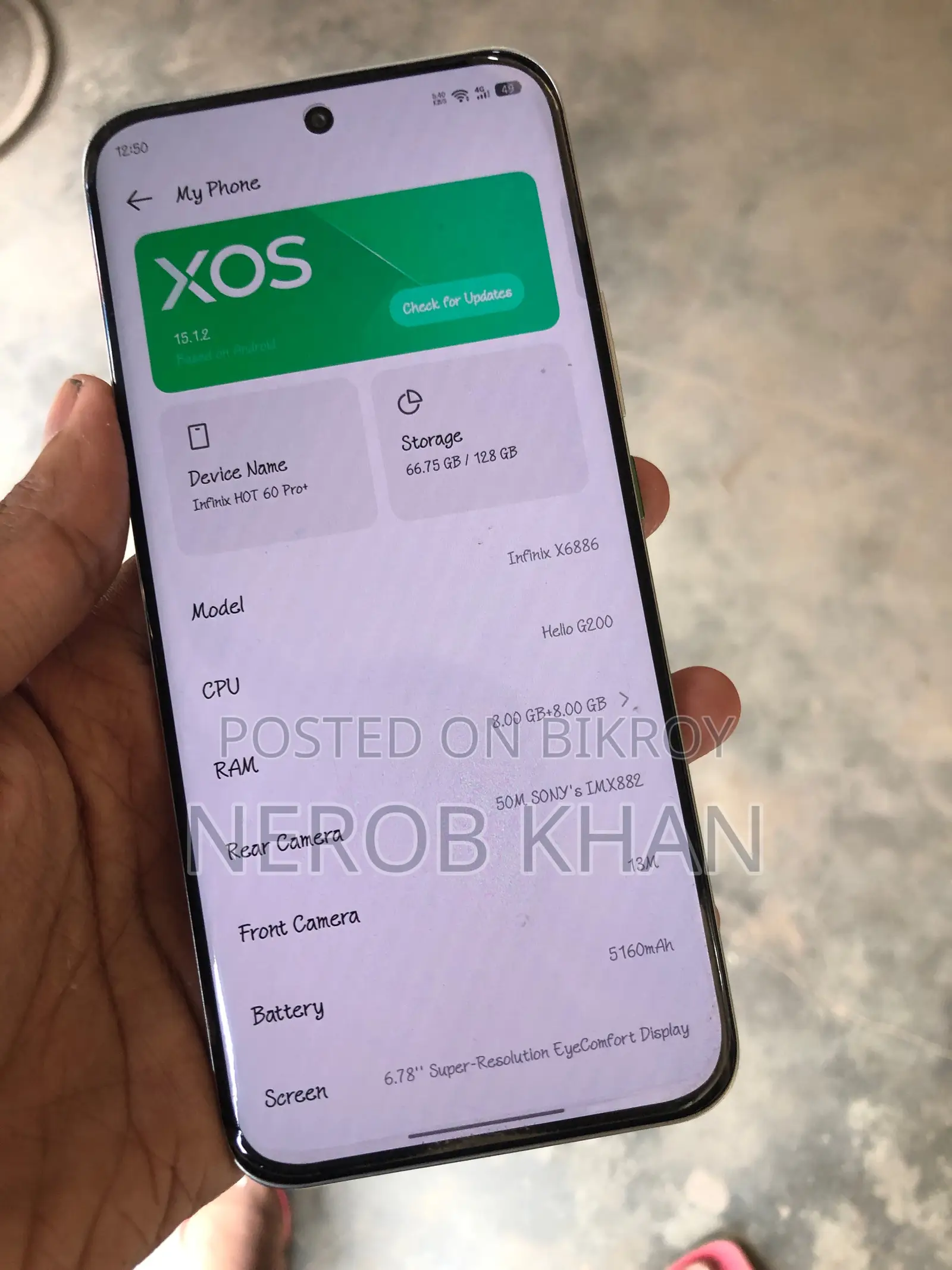 Infinix Hot 60 Pro Plus (Used)