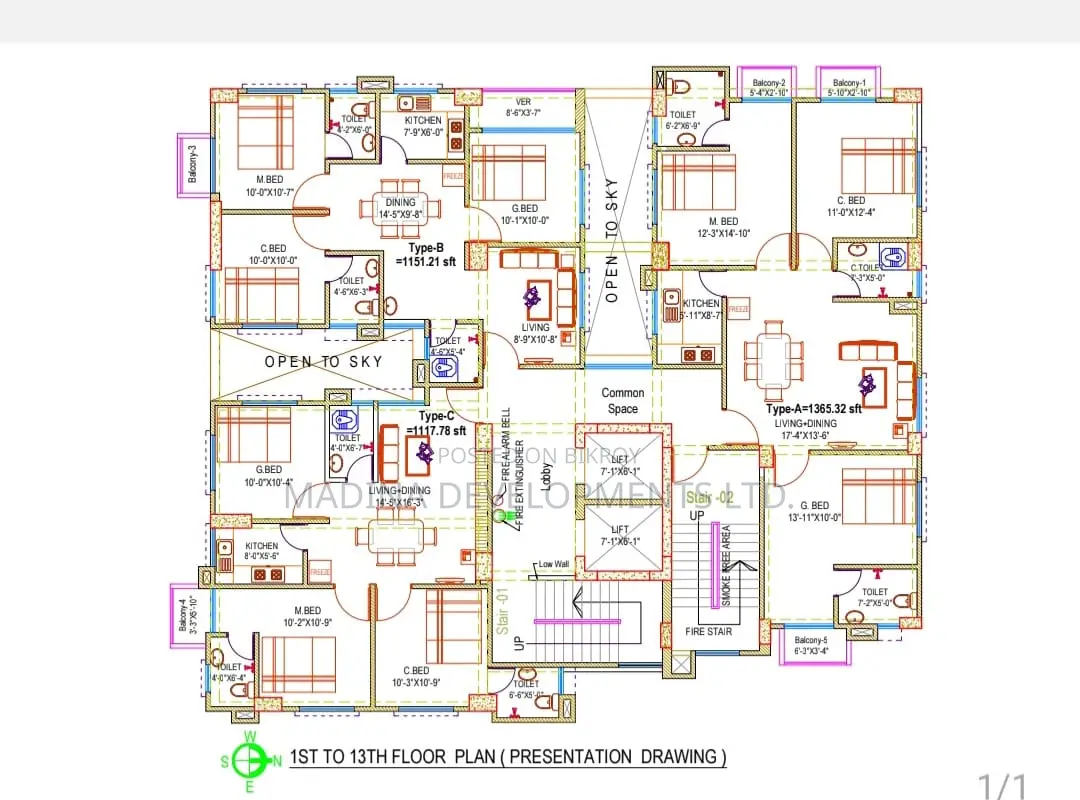 1249 sft Ready Flat For sale at Bashabo