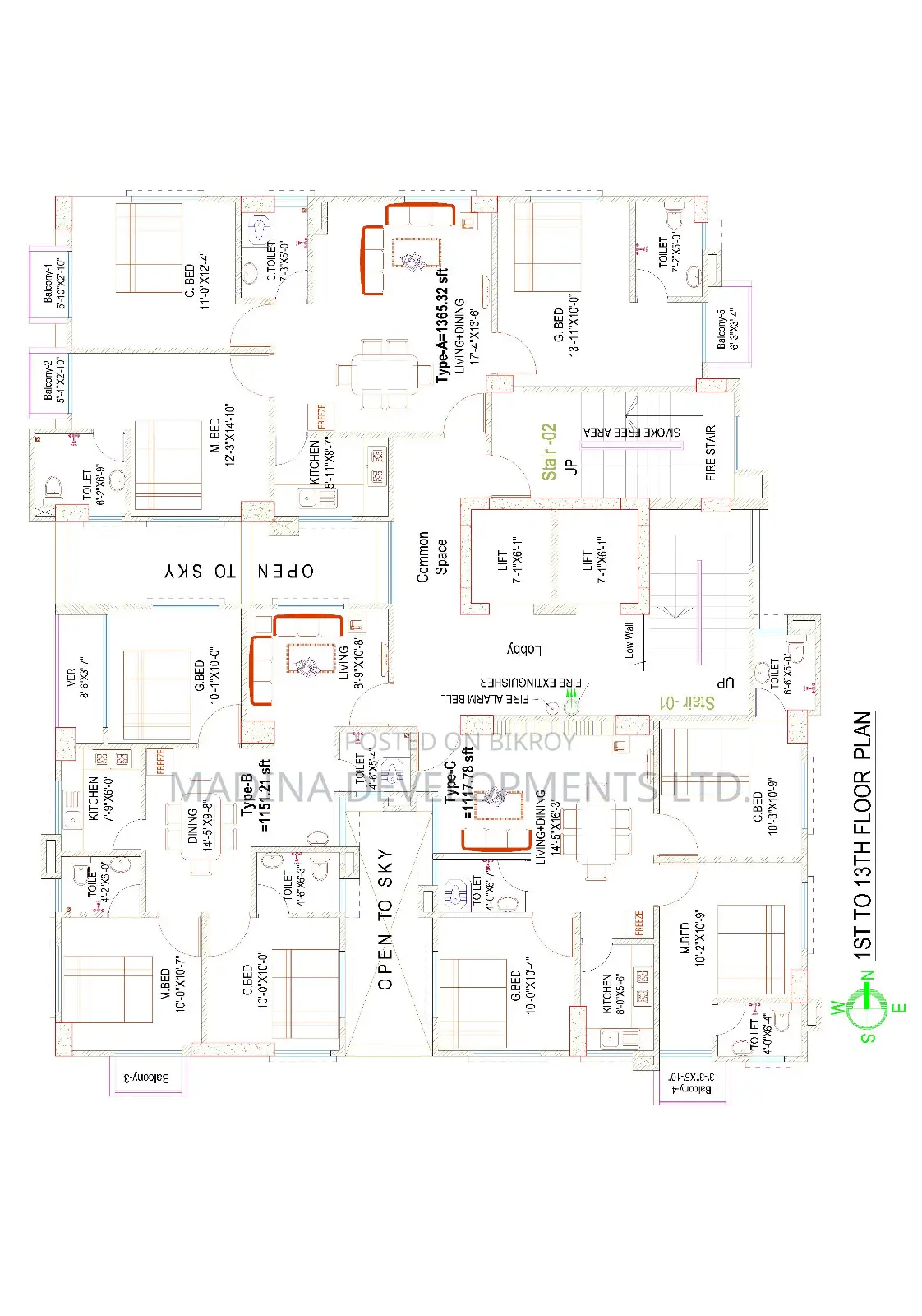 1249 sft Ready Flat For sale at Bashabo