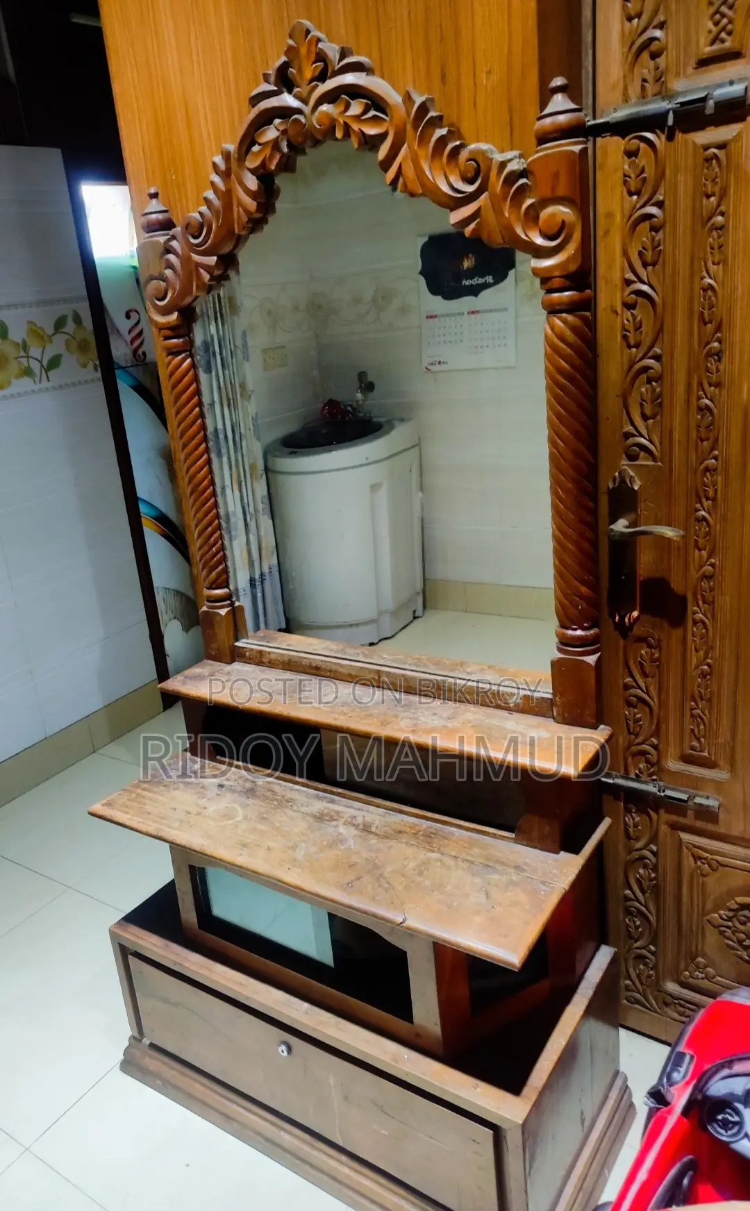 Teak wood dressing table.