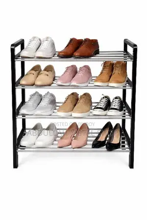 Shoe Rack (4-Layer) Premium Metal & SS Combination