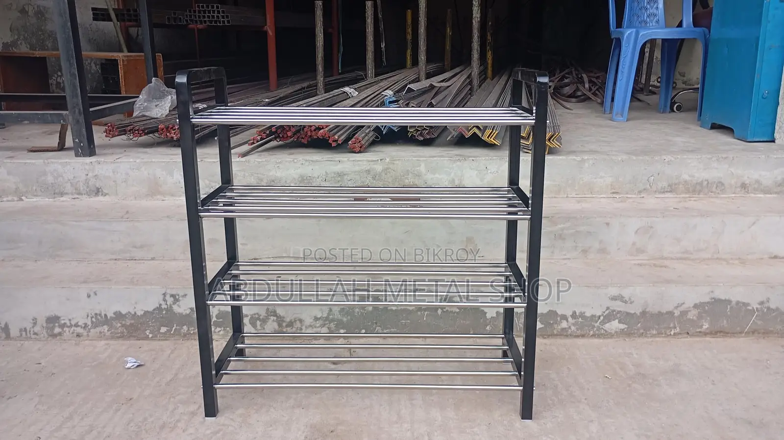 Shoe Rack (4-Layer) Premium Metal & SS Combination