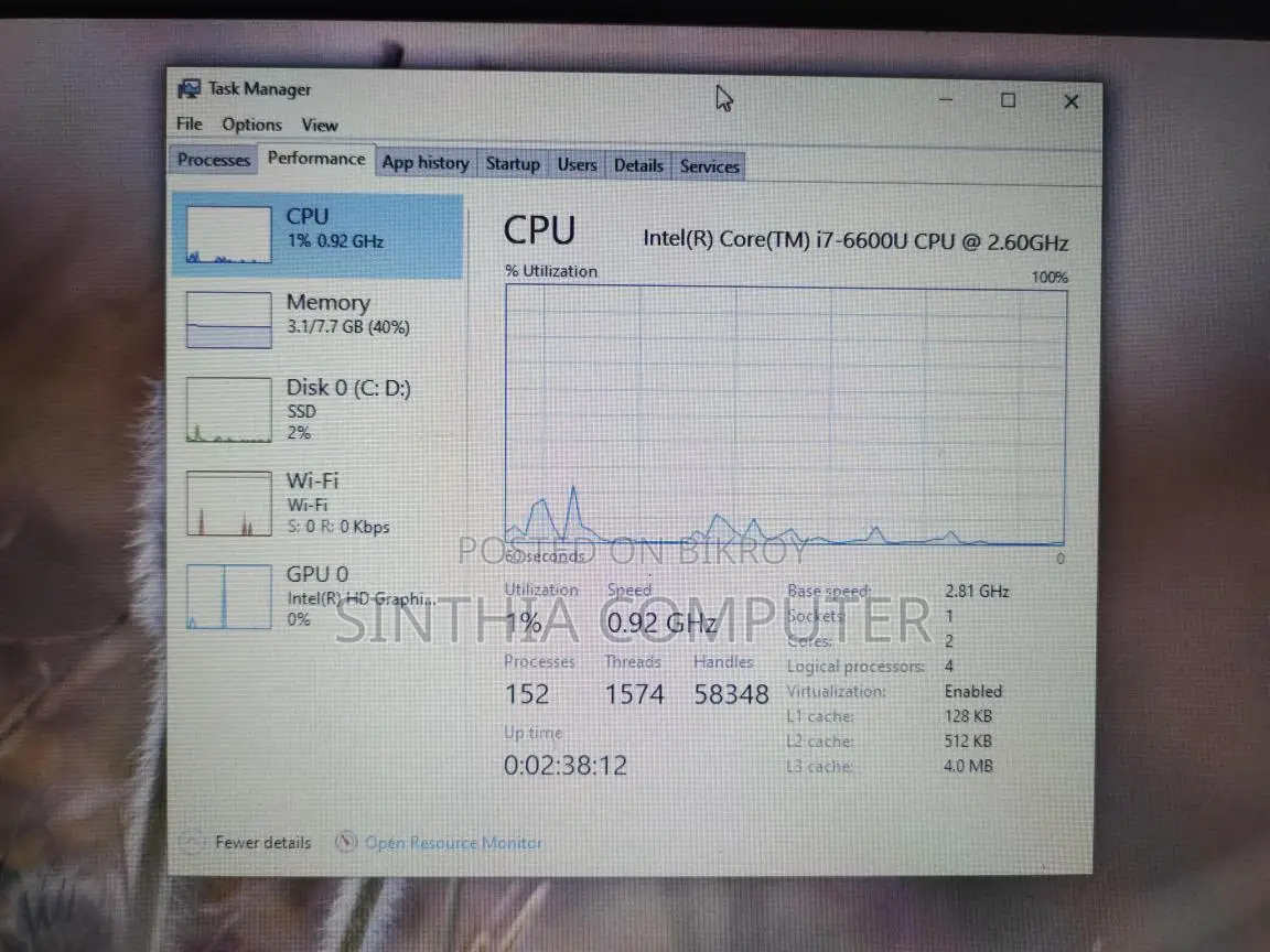 Dell Core i7- 6th Gen Slim Laptop