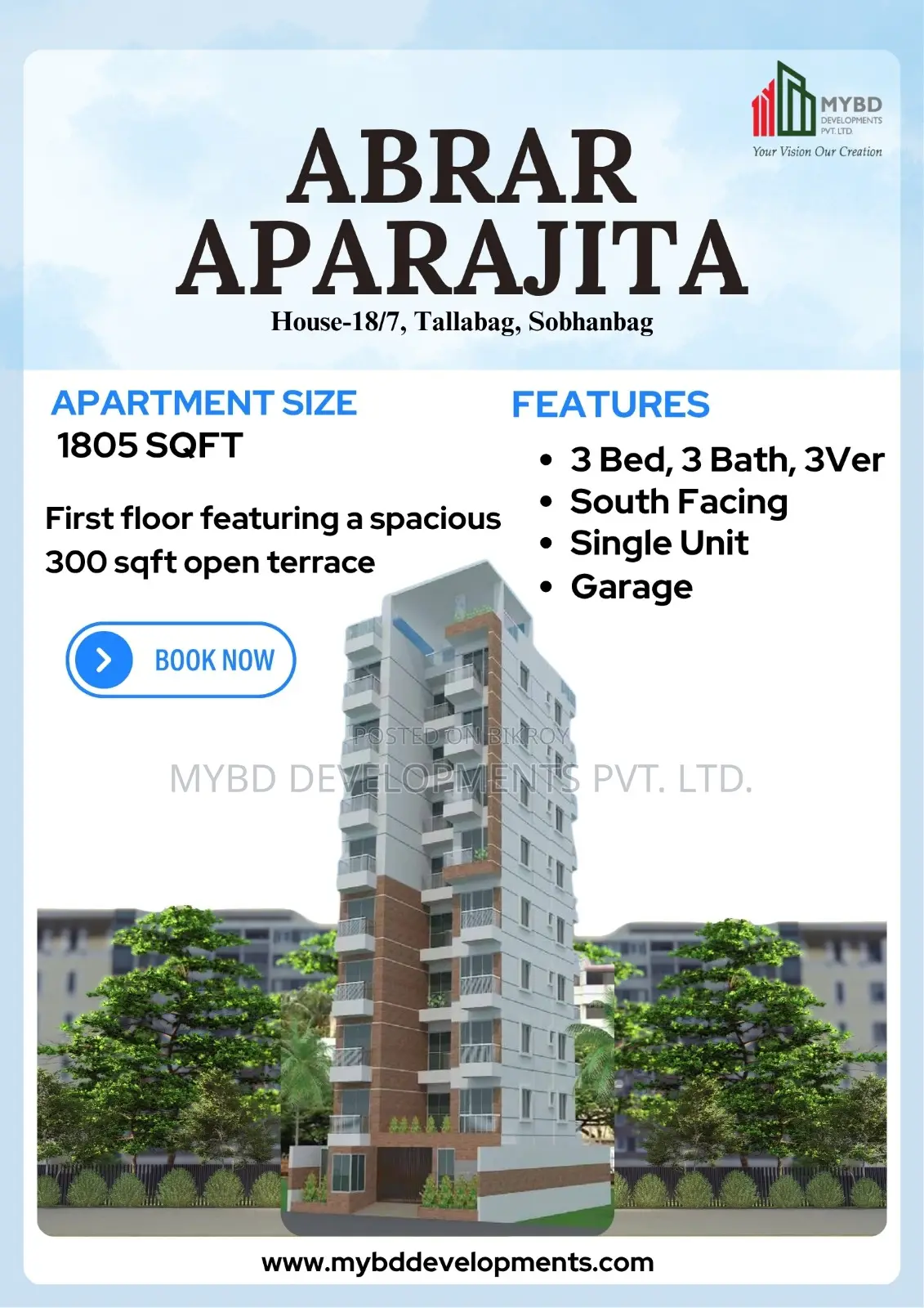 1805 Sqft Single Unit Flat—A Smart Choice for Family Living