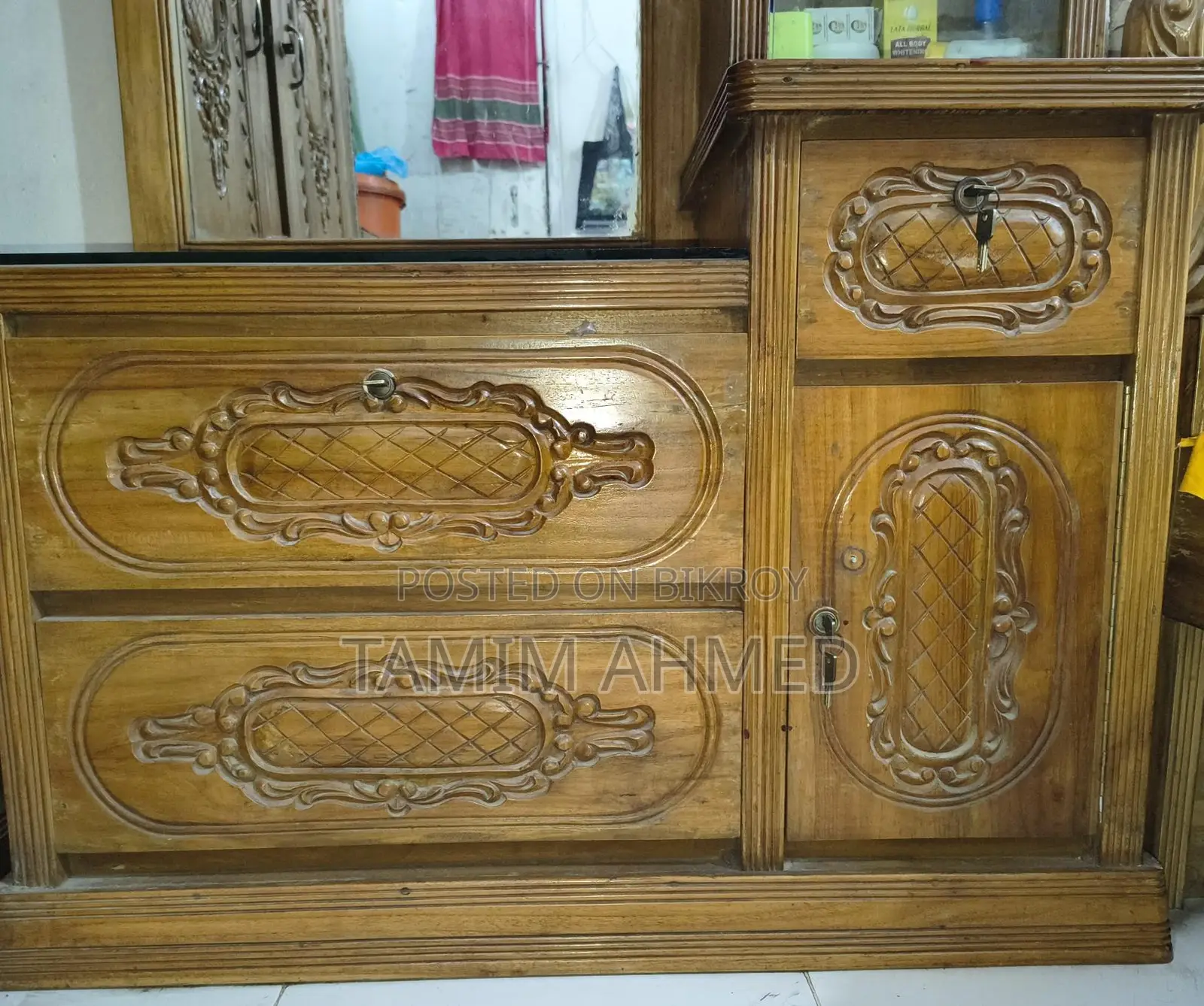 Original Teak Wood Dressing Table