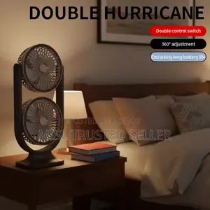 Double Head Portable Fan FS-29 | Battery