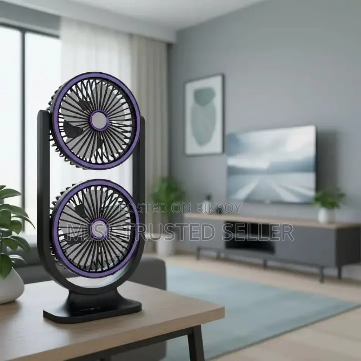 Double Head Portable Fan FS-29 | Battery