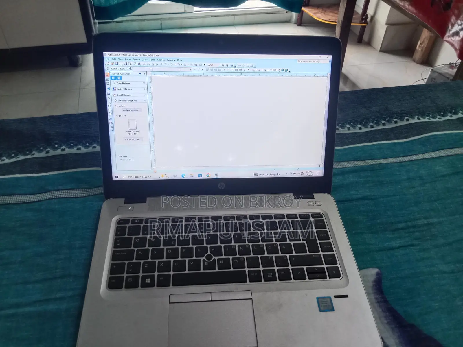 HP Elitebook G4 i5 7th Gen RAM 8GB/256GB NVMe M.2 SSD