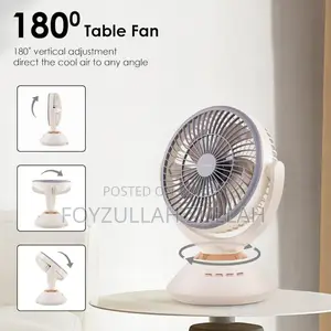 Jy Super JY-2570 9.4 Inch High Speed Rechargeable Table Fan