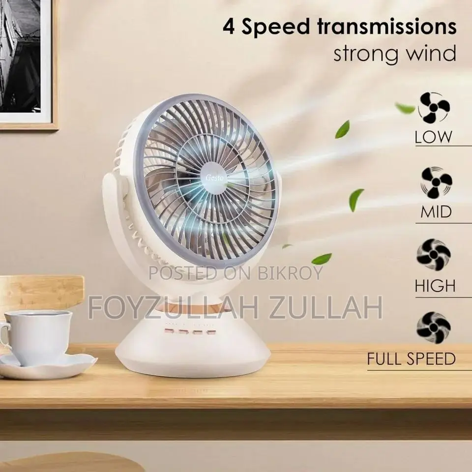 Jy Super JY-2570 9.4 Inch High Speed Rechargeable Table Fan