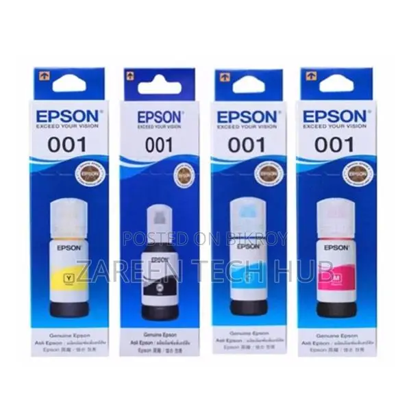 Epson 001 CMYK Full Set Original Refill Ink Bottle