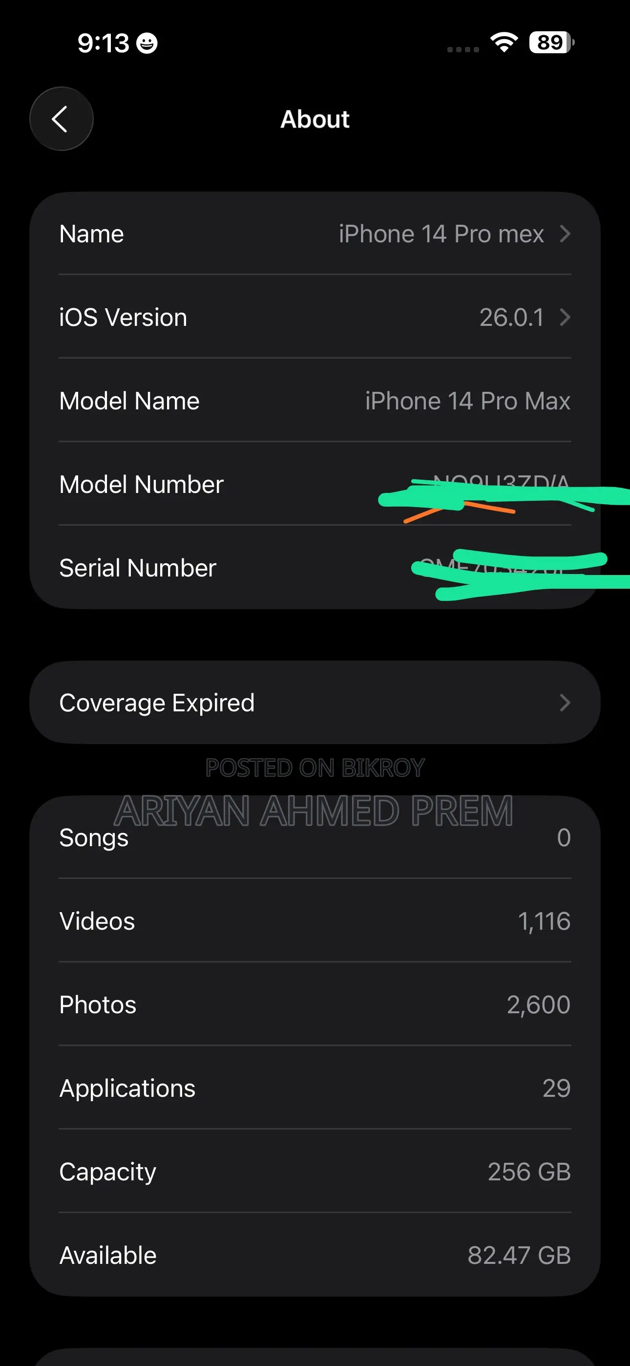 Apple iPhone 14 Pro Max . (Used)