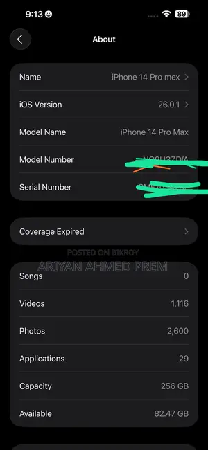 Apple iPhone 14 Pro Max . (Used)