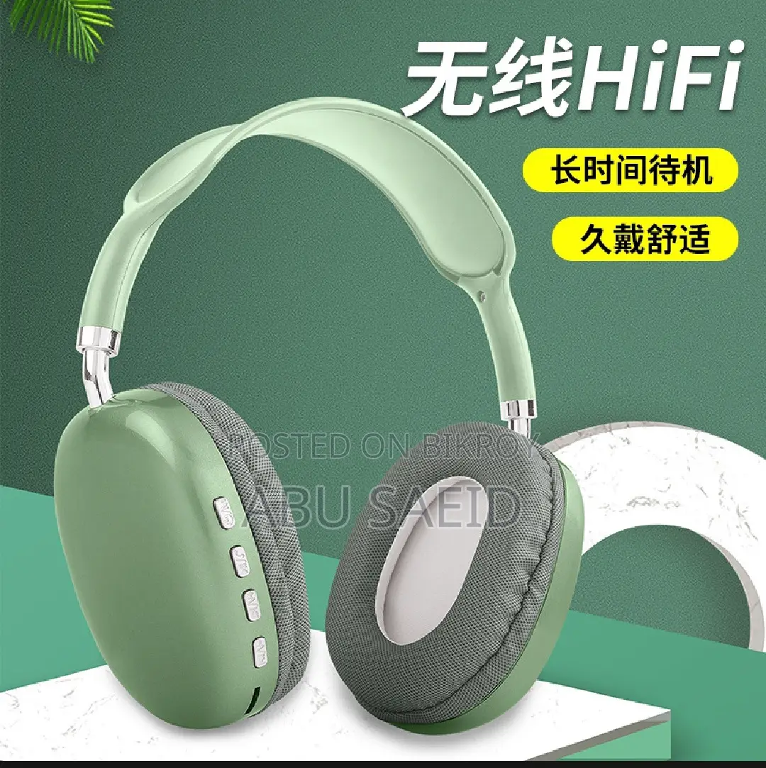 P9 Wireless Bluetooth Headphone V5.1 Anc 8h Playtime NFC Blue