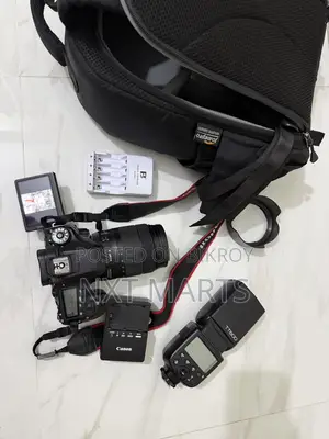 Canon EOS 80D DSLR Camera with 18-135mm USM Lens & External Flashlight