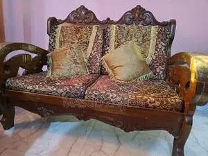 Original Mahogany Wood Sofa, 3 Years Used