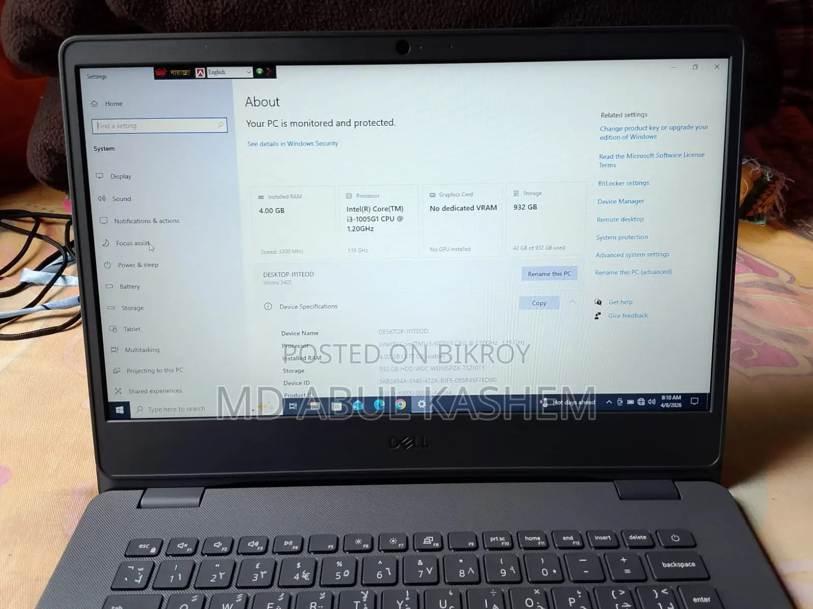 Laptop for sale