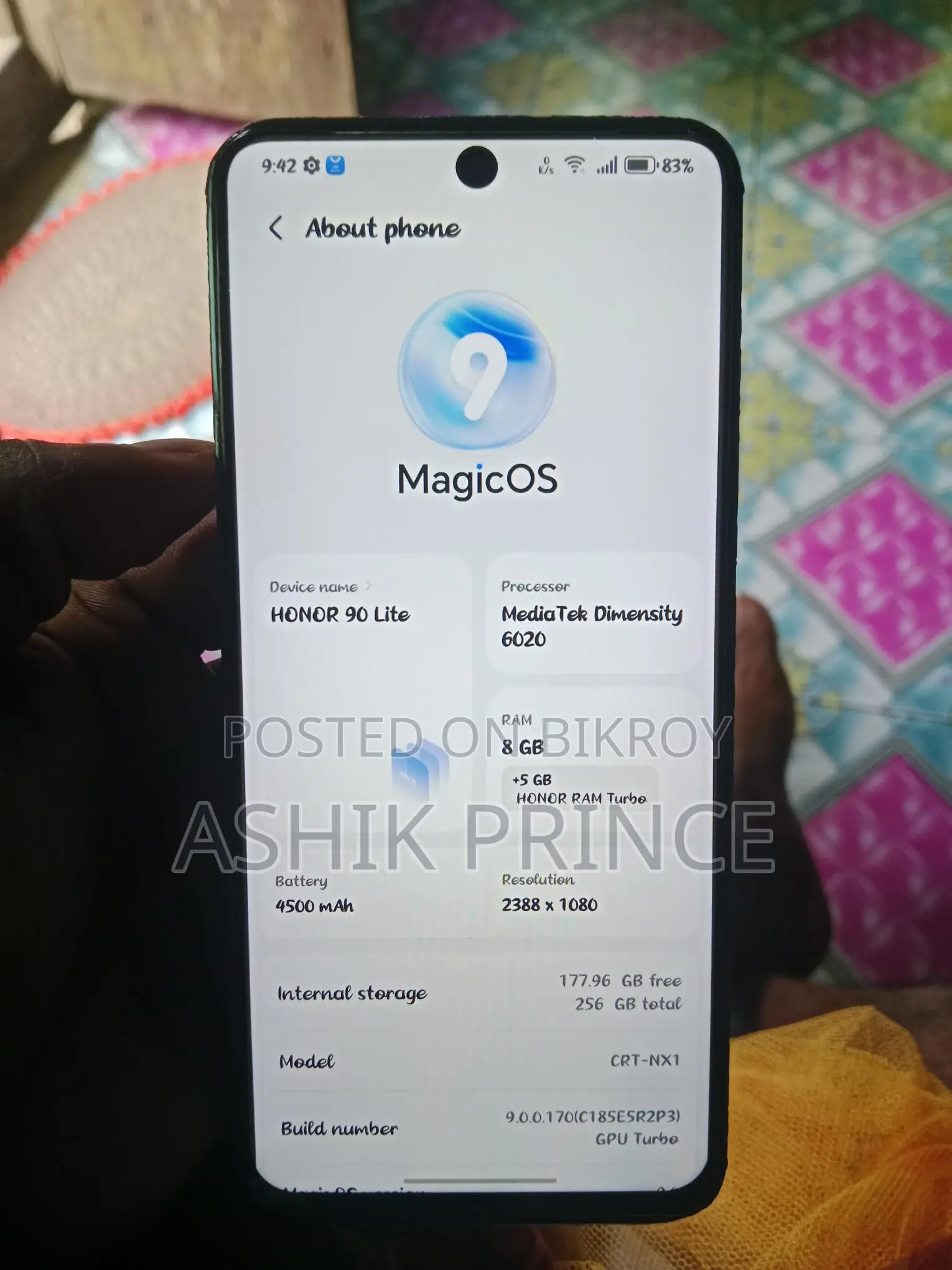 Honor 90 Lite 8+5 256 (Used)