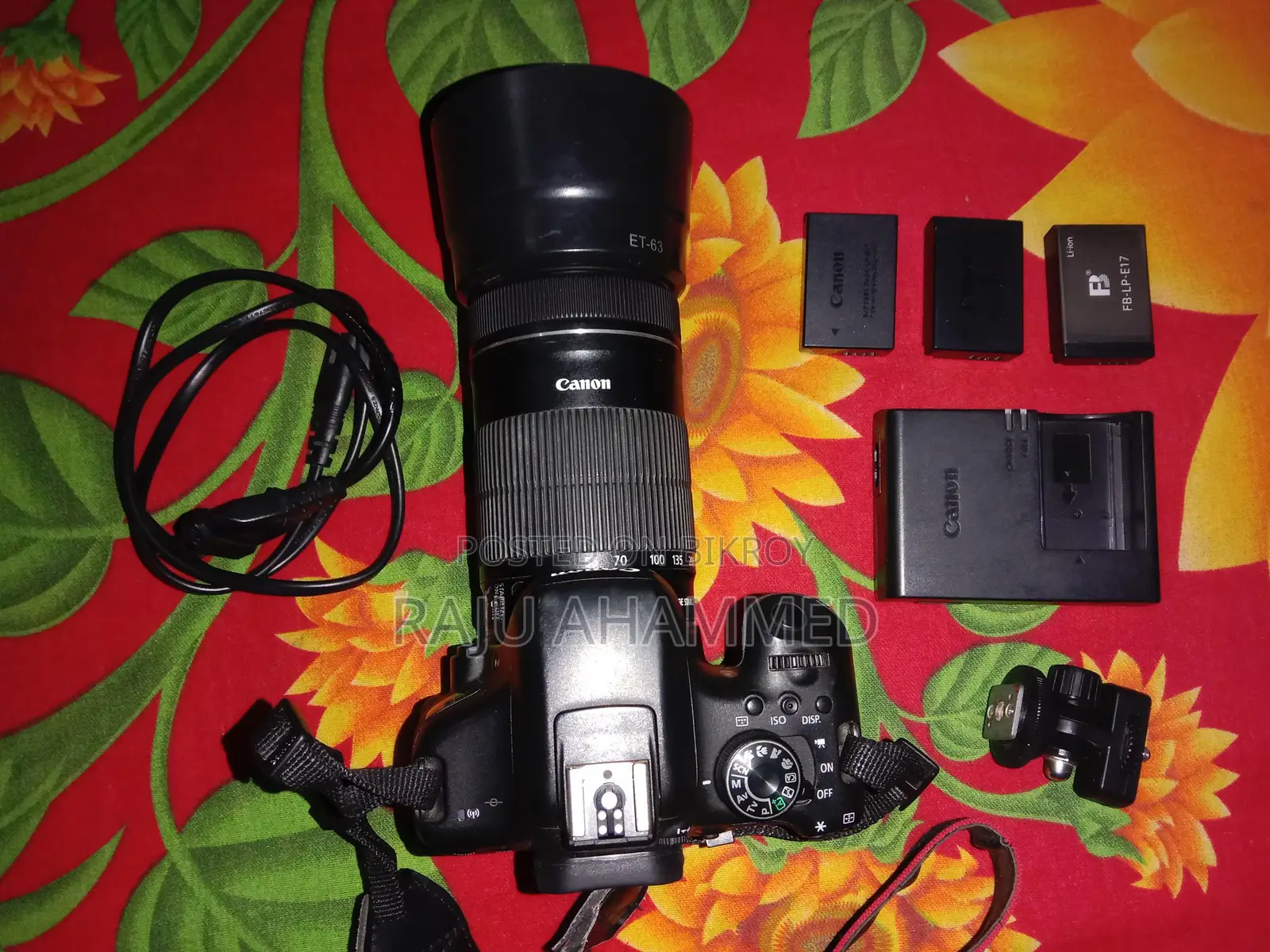 Canon 750D & 55-250 STM zoom lens....