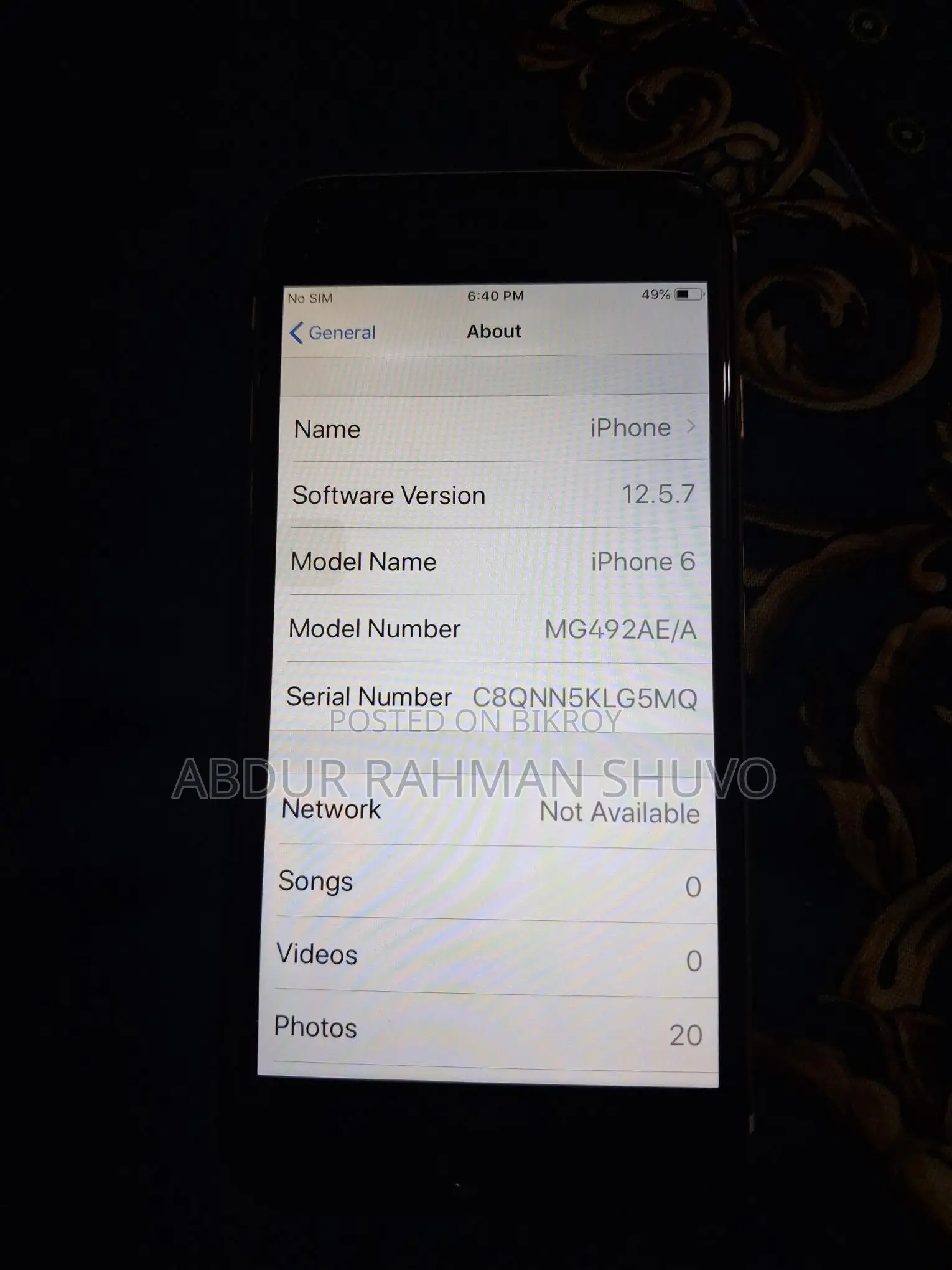 Apple iPhone 6 1/16 GB (Used)