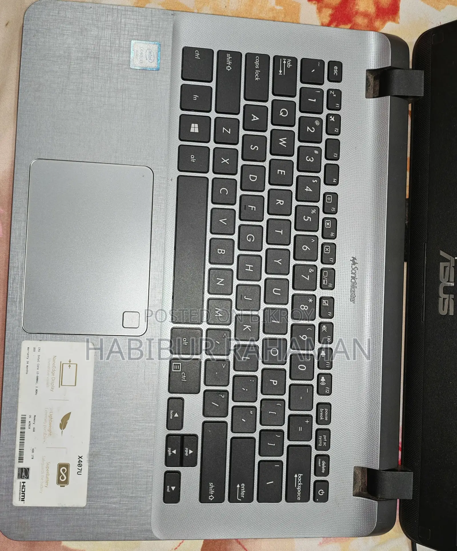Asus X407UA Core i3 14.0" HD