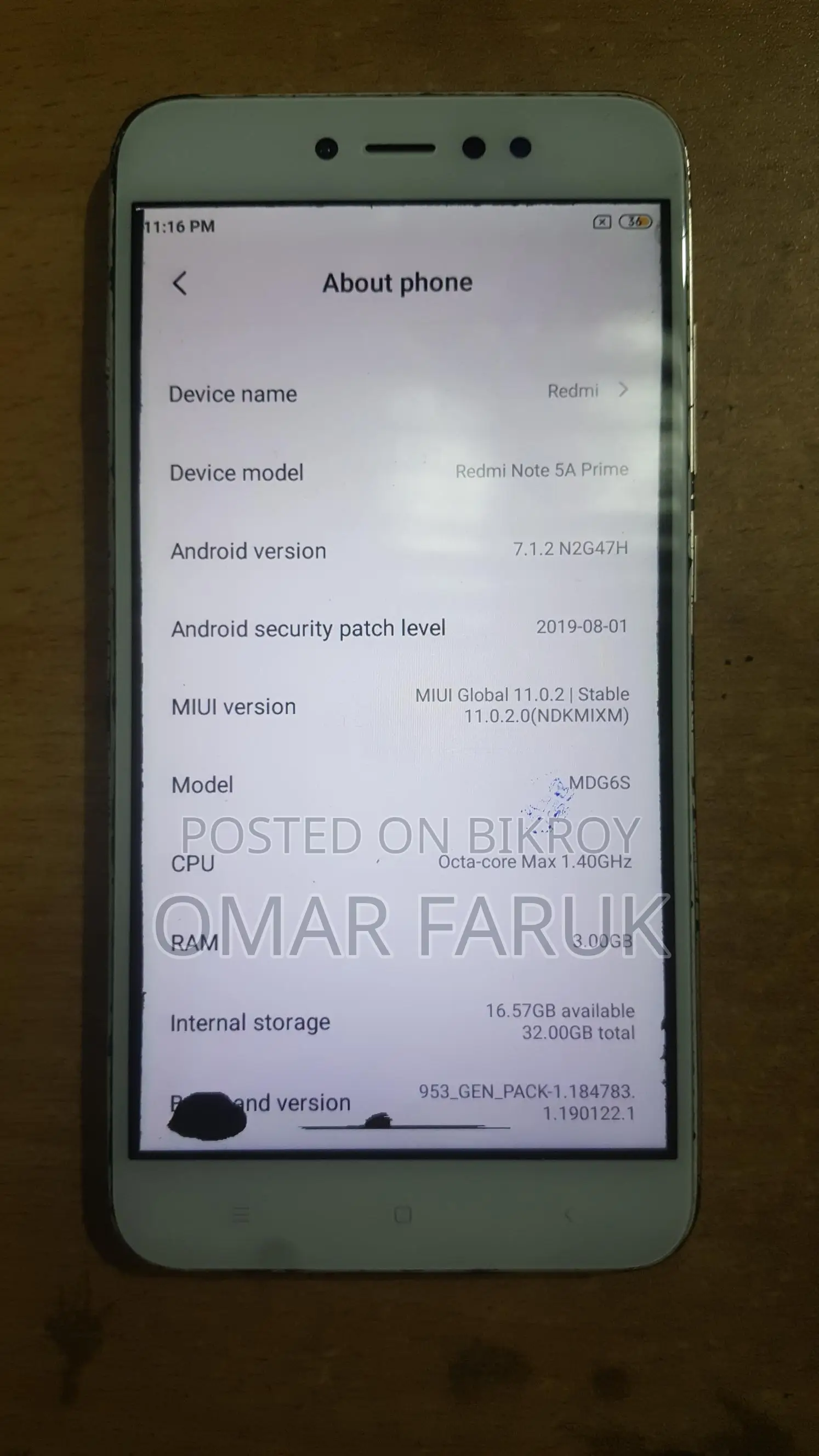 Xiaomi Redmi Note 5A Prime (3+32) (Used)
