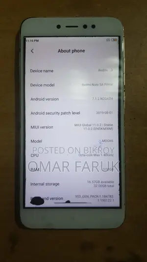 Xiaomi Redmi Note 5A Prime (3+32) (Used)