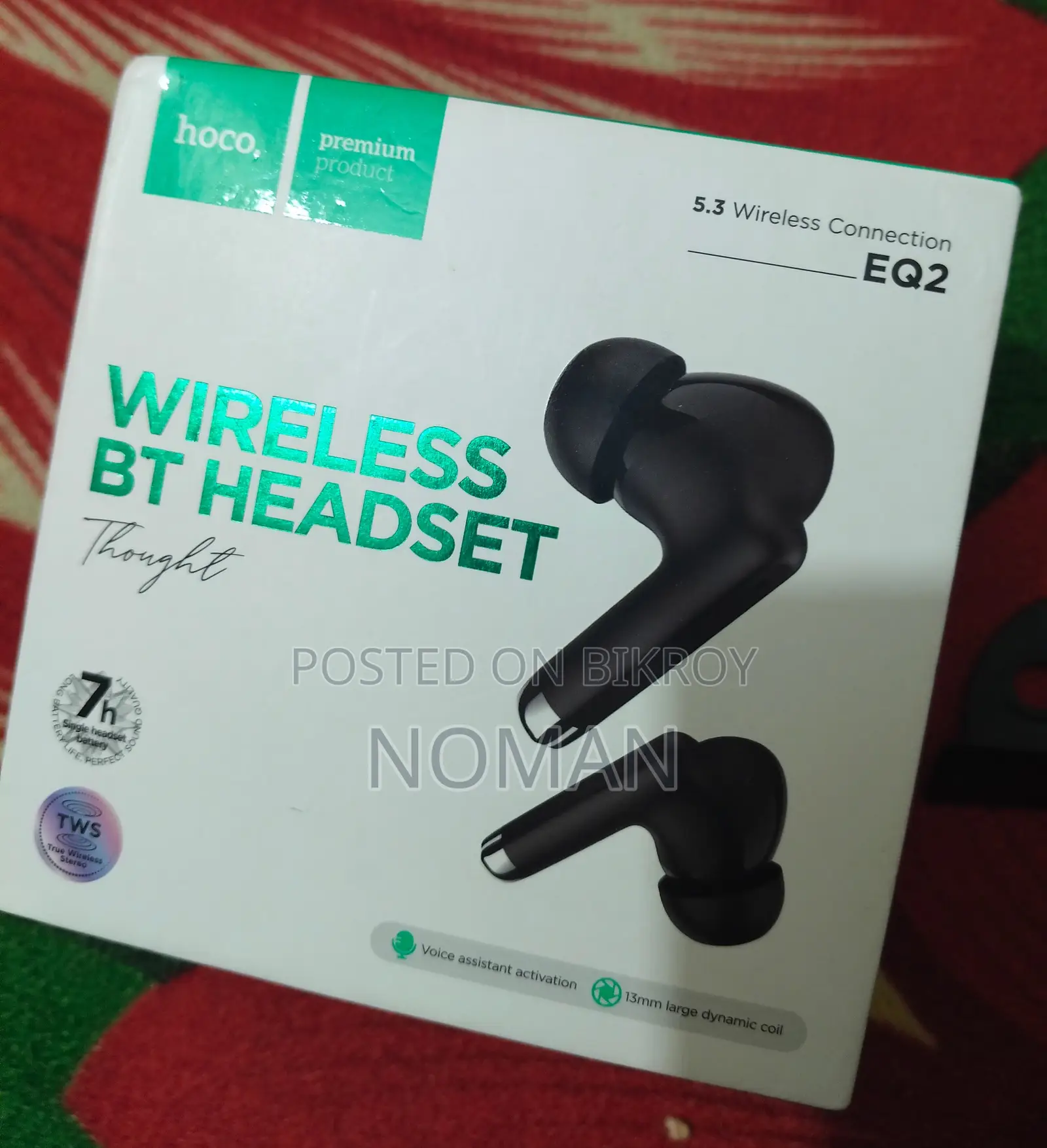 Hoco Eq2 Wireless Earbuds Used for only 3 months, absolutely fresh