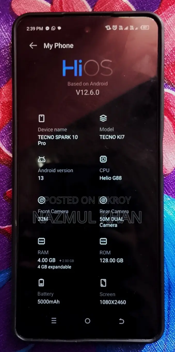 Tecno Spark 10 Pro (Used)