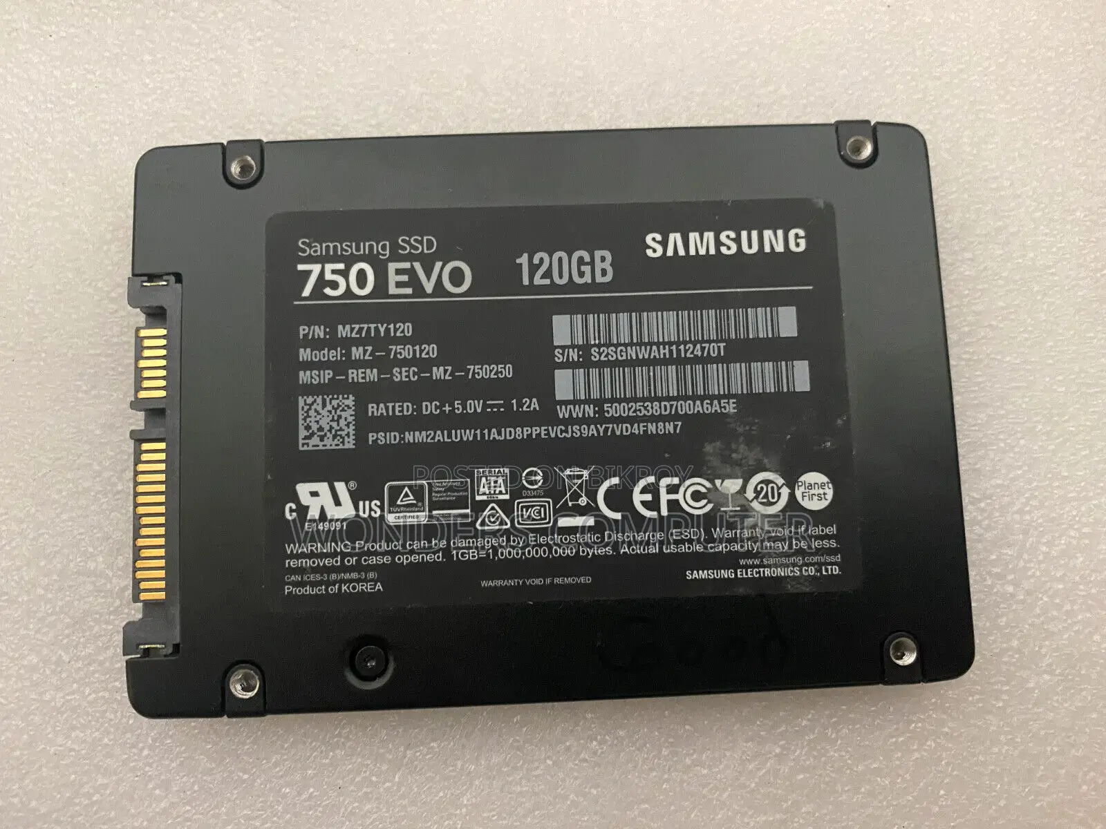 Samsung 750 EVO 120 GB ORIGINAL SSD With 1 Year Warranty