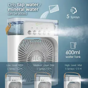 USB Portable Air Cooling Fan with Humidifier Purifier Mist and LED Light