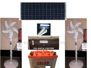 Solar Package 2 Stand Fan 5 Bulb 20hrs Backup