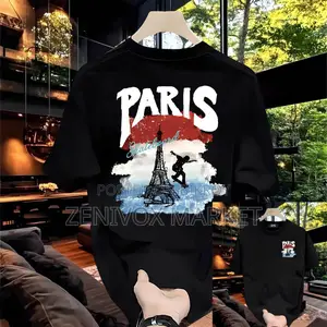 Premium Drop Shoulder T-shirt (Paris Print)