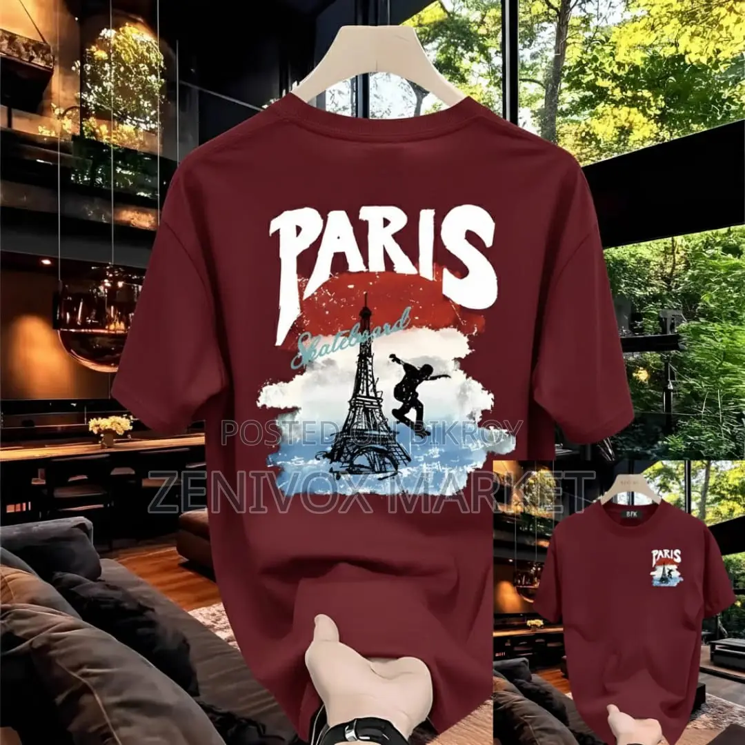 Premium Drop Shoulder T-shirt (Paris Print)