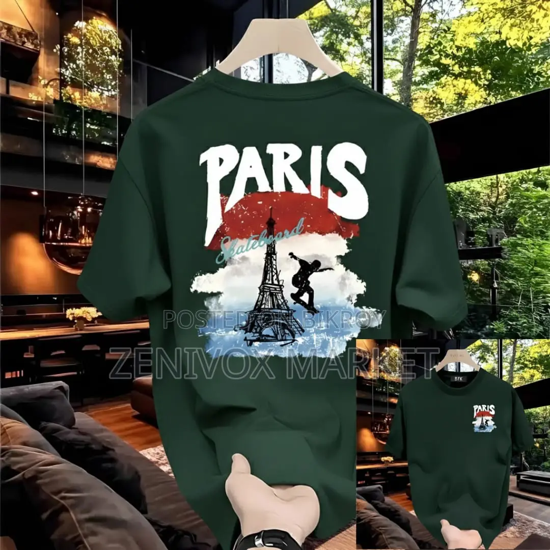 Premium Drop Shoulder T-shirt (Paris Print)