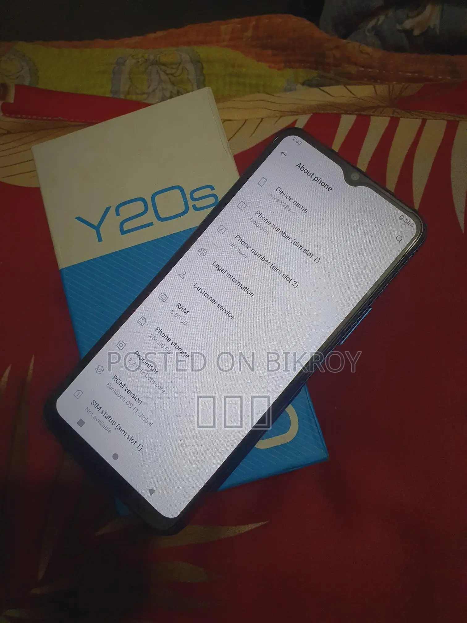 Vivo Y20s 8/256 GB (Used)