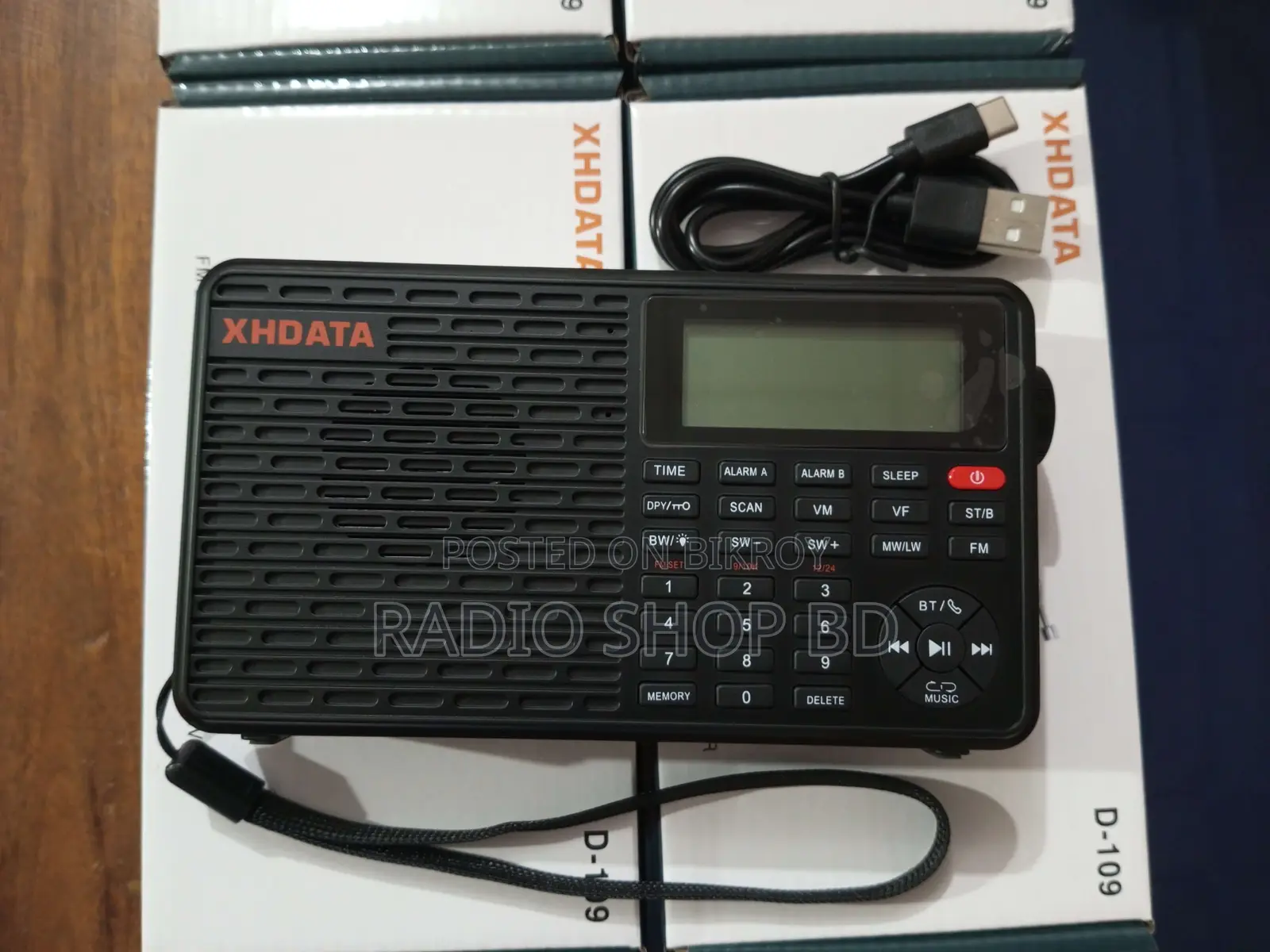 Xhdata D109 Digital Fm/am/sw/lw Band | Music Player Rechargeable Radio