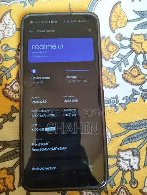 Realme Narzo 50 একদম ফ্রেশ কন্ডিশন (Used)