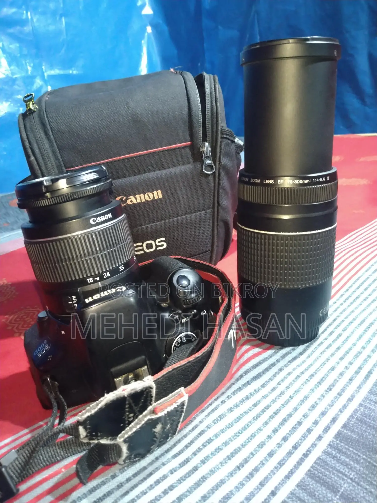 Canon 600D + 18-55 & 75-300 Lens | 2 Battery Fresh Condition