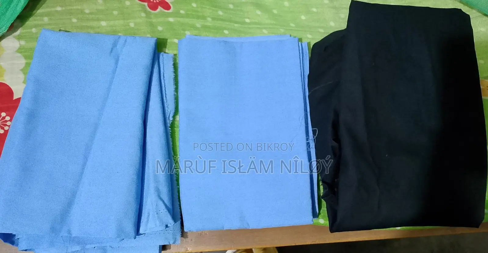 Two Pieces of Shirt and Pant Fabric