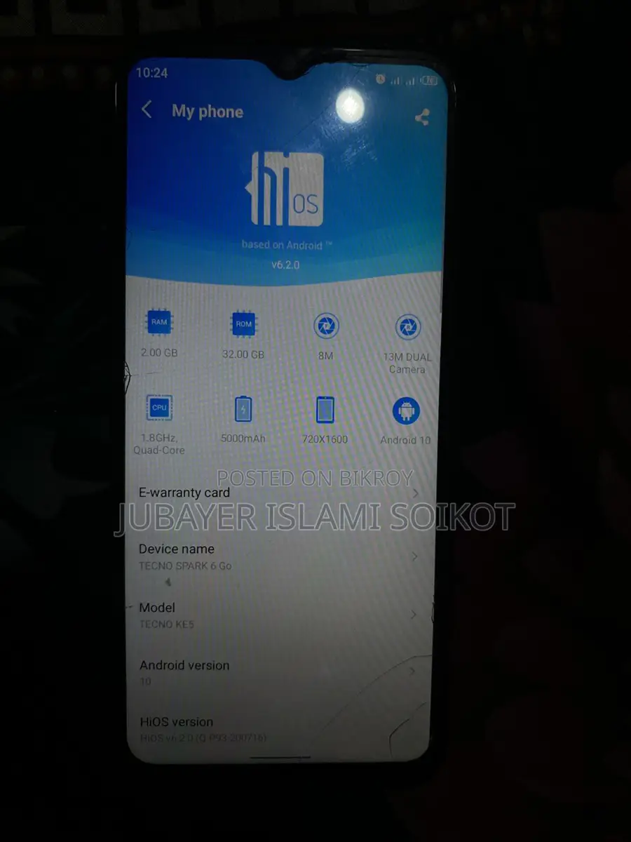 Tecno Spark 6 Go (Used)