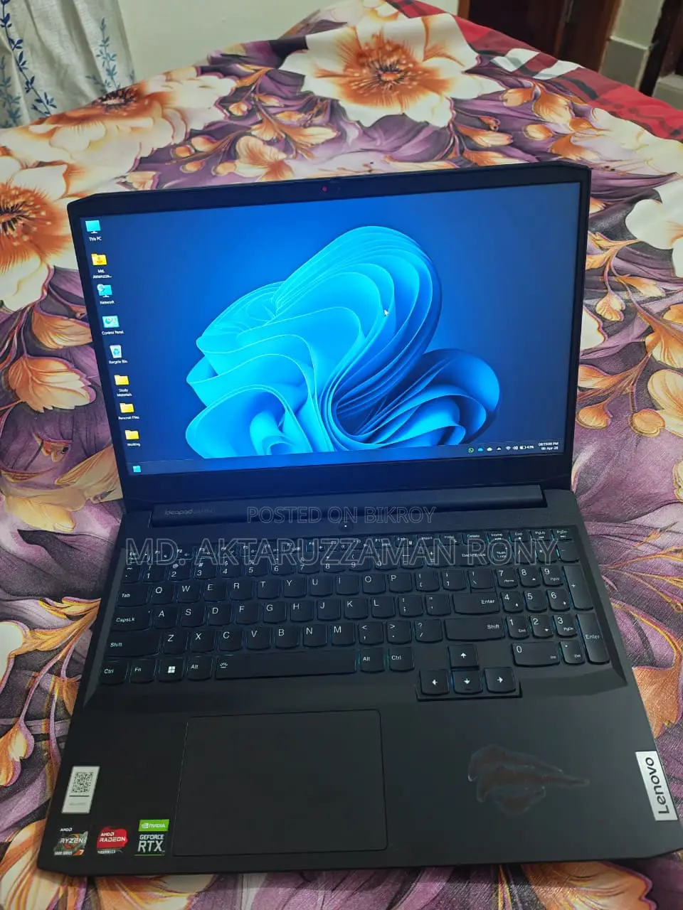 Lenovo IdeaPad Gaming 3, Ryzen 7 5800H, RTX 3050 4GB, 16GB RAM, DUAL SSD