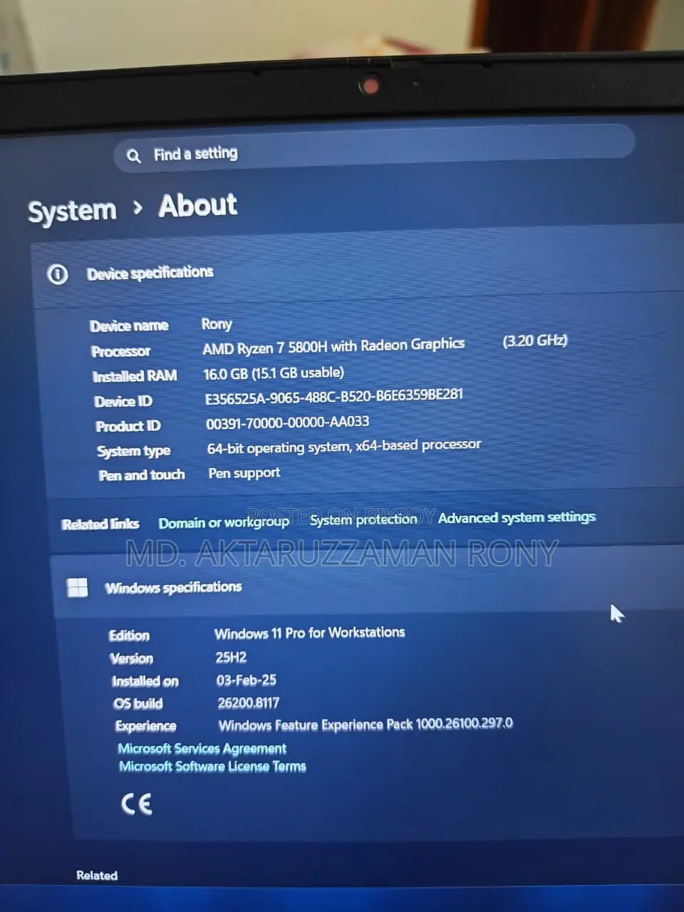 Lenovo IdeaPad Gaming 3, Ryzen 7 5800H, RTX 3050 4GB, 16GB RAM, DUAL SSD