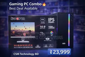 Gaming PC Core i7 6th Gen 8GB DDR4 256GB SSD Monitor 19" LED