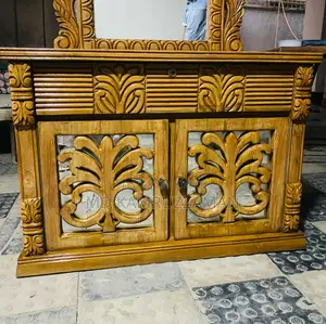 Lightly Used Chittagong Teak Wood Dressing Table
