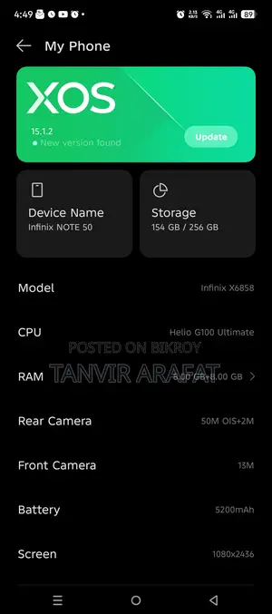 Infinix Note 50 (Used)