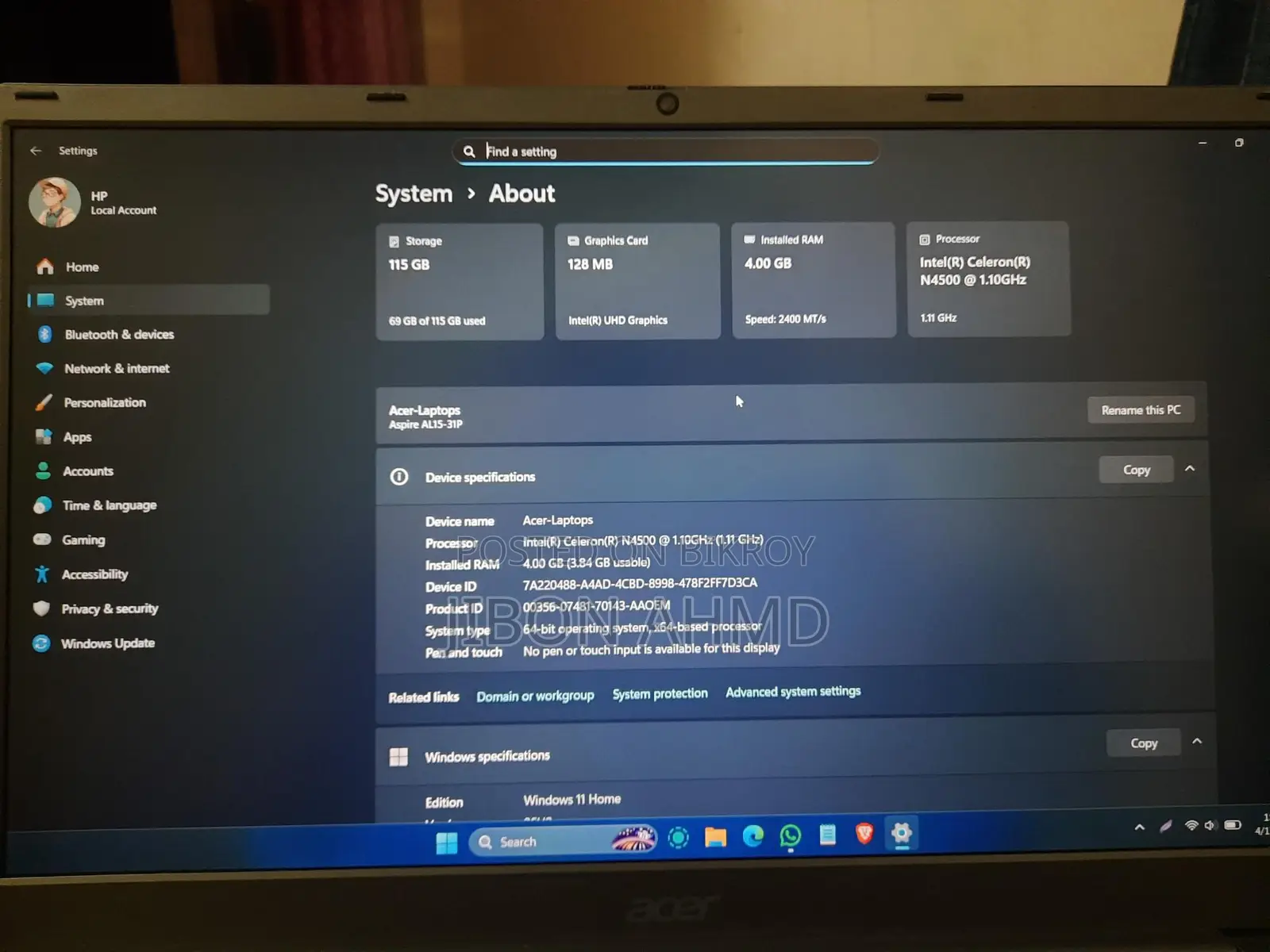 Acer Aspire lite 15