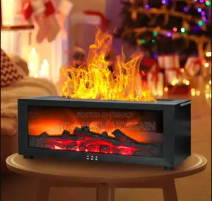 Led Light Flame Fireplace Aroma Diffuser Humidifier