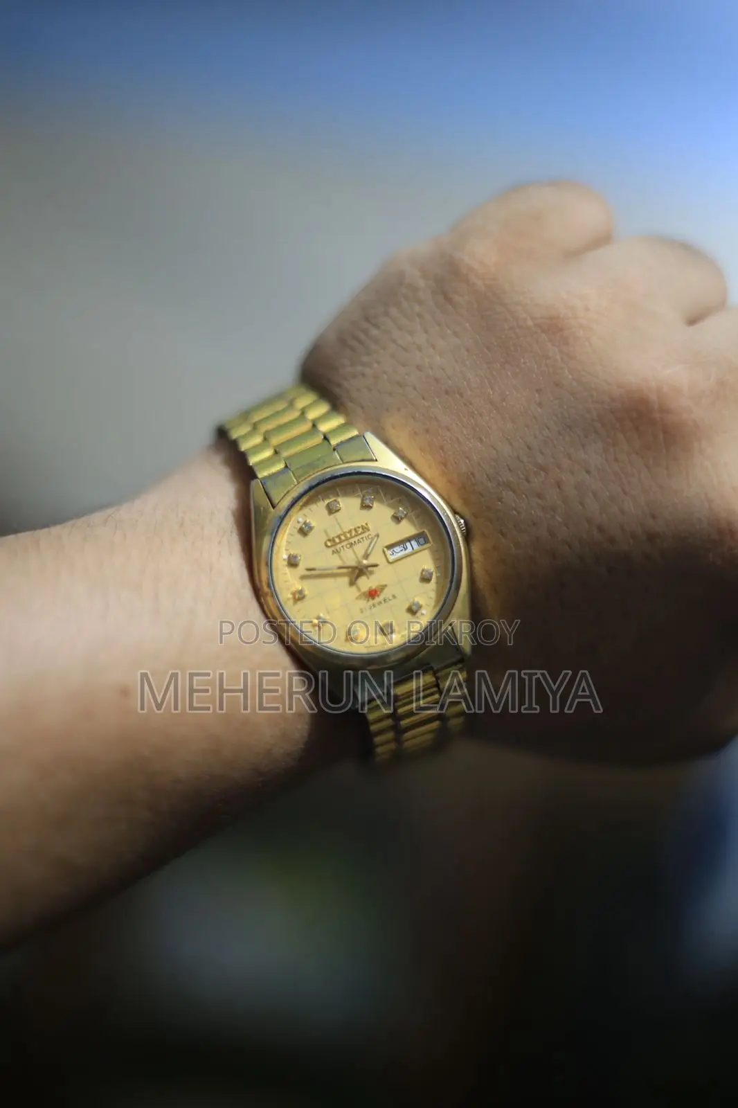 Original Citizen Automatic 21 Jewels Gold Watch For Sale