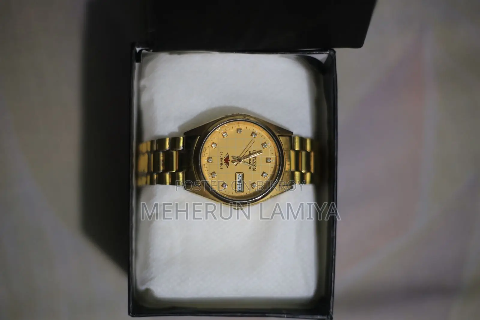 Original Citizen Automatic 21 Jewels Gold Watch For Sale